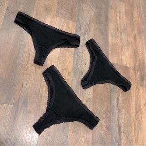 Women’s three pack H&M Brazilian cut thong panty size: s